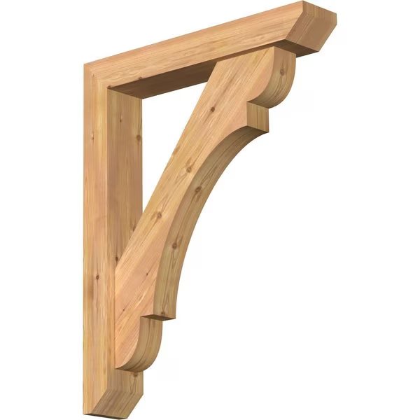 Olympic Slat Smooth Bracket w/ Offset Brace, Western Red Cedar, 5 1/2